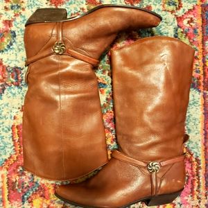 Stirrup Brown Leather Boots